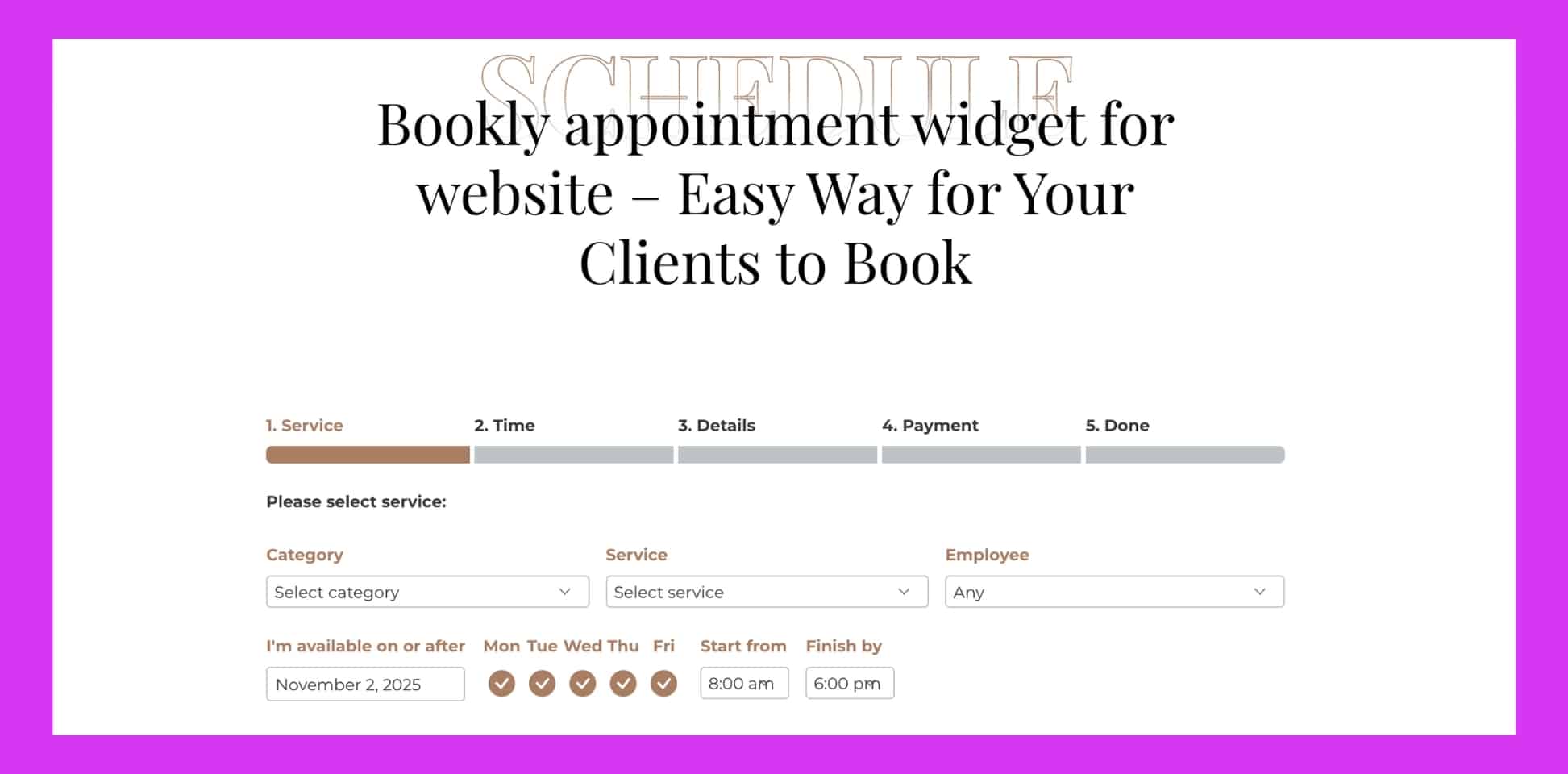 bookly system do rezerwacji na stronę