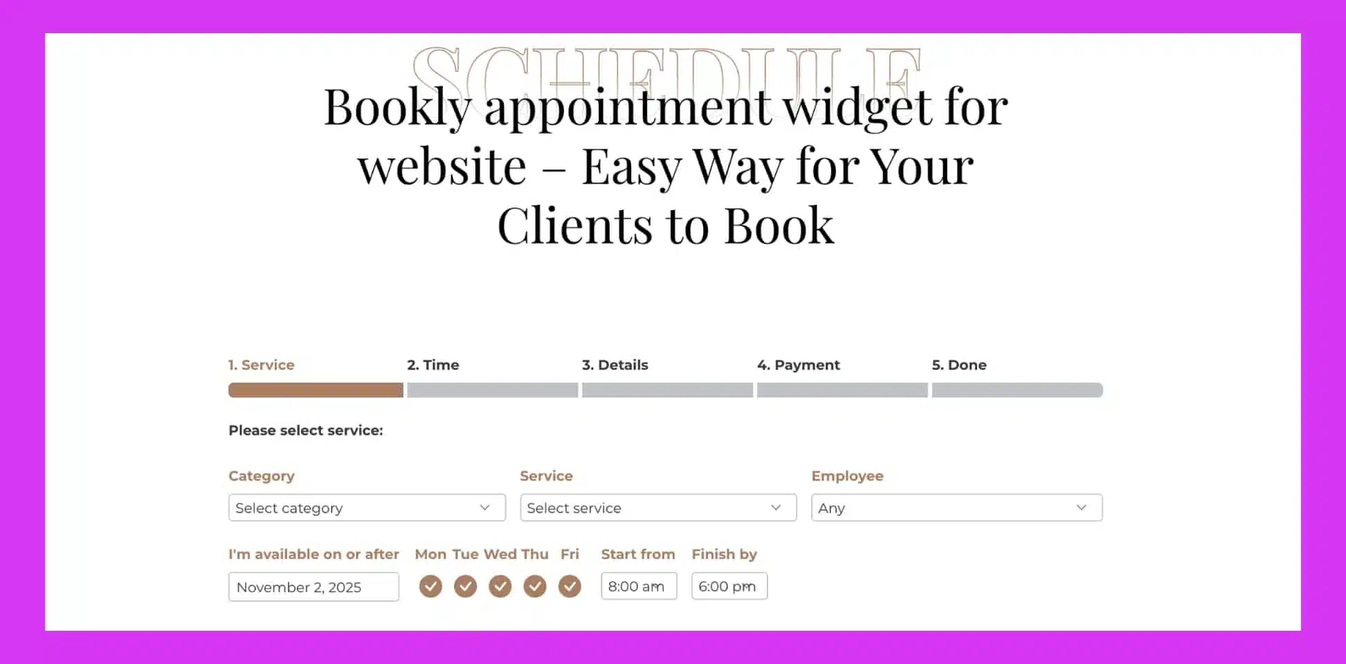 Bookly Booking System