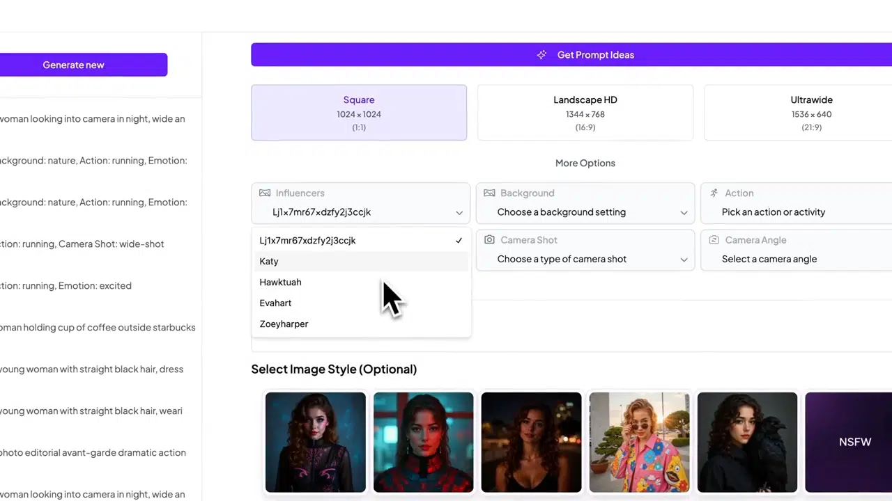 AI influencer builder